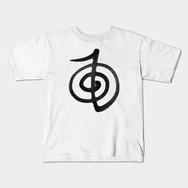 Reiki Symbol Choku Rei Kids T-Shirt by drumweaver